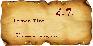 Lakner Tina névjegykártya